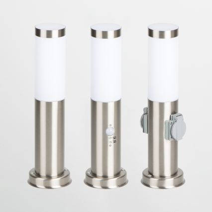 Brilagi - Candeeiro exterior com sensor NOVA 1xE27/15W/230V 40 cm IP44 cromo mate