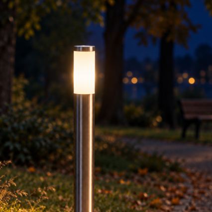 BRILAGI - Candeeiro exterior ELIA 1xE27/20W/230V IP44 100 cm cromo fosco