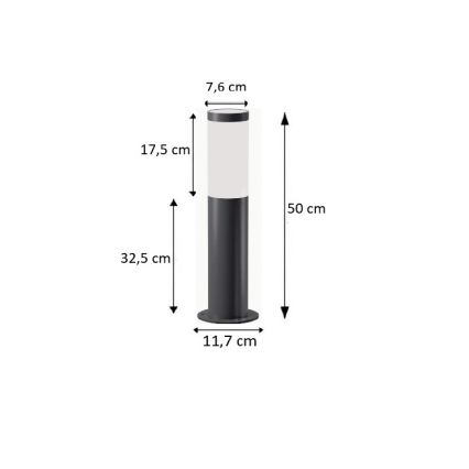 BRILAGI - Candeeiro exterior ELIA 1xE27/20W/230V IP44 50 cm antracite