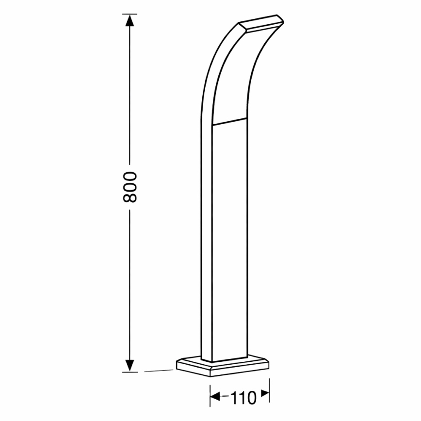 Brilagi - Candeeiro exterior LED ARCELO LED/9W/230V 80 cm IP44