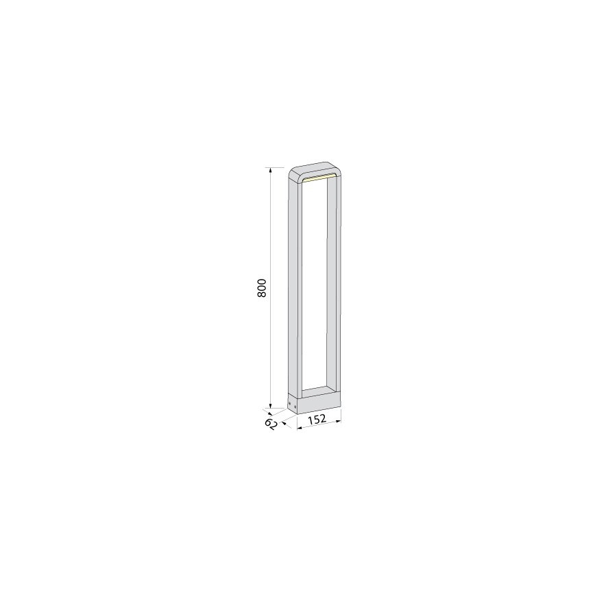 BRILAGI - Candeeiro exterior LED BARI LED/10W/230V 4000K IP65 80 cm antracite