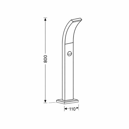 Brilagi - Candeeiro exterior LED com sensor ARCELO LED/9W/230V 50 cm IP44