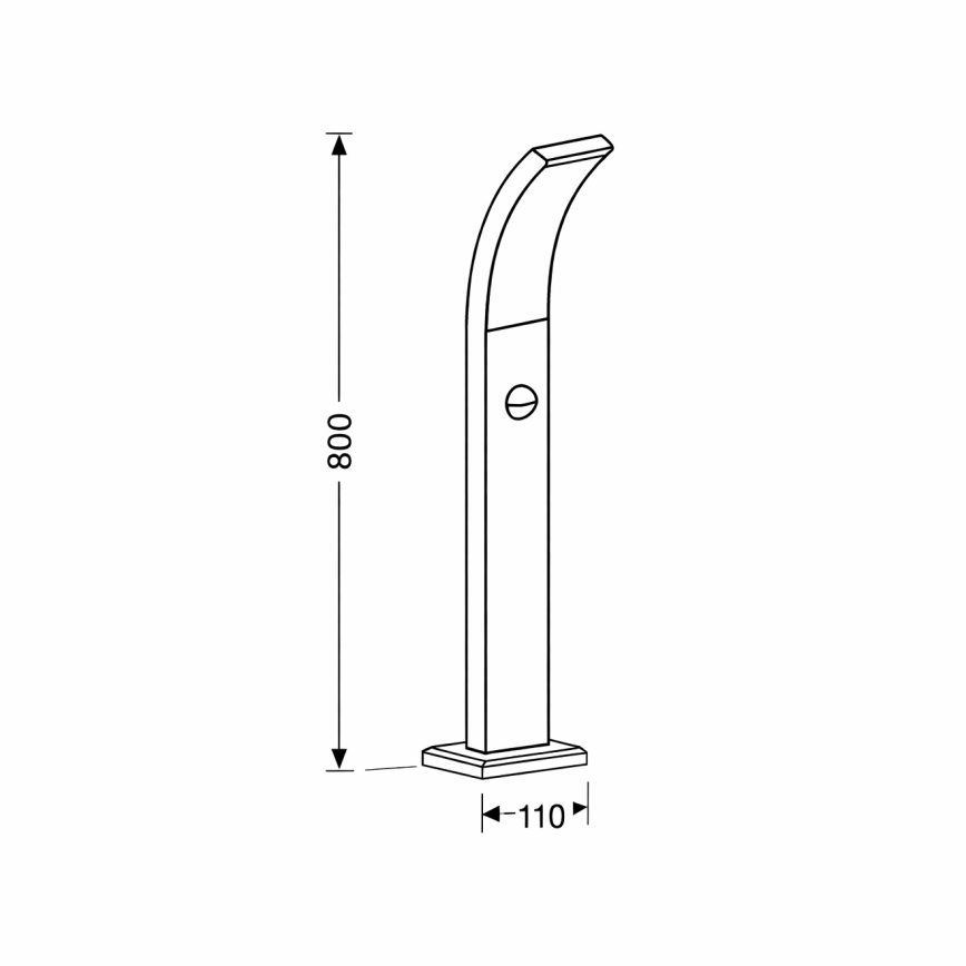 Brilagi - Candeeiro exterior LED com sensor ARCELO LED/9W/230V 50 cm IP44