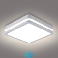 Brilagi - Candeeiro exterior LED com sensor BENE LED/24W/230V 26x26 cm branco IP54