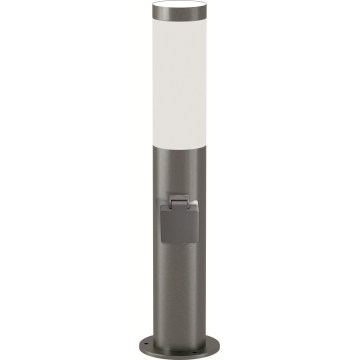 Brilagi - Candeeiro exterior LED com tomada ELIA, 1xE27/7W/230V, 4000K, IP44, 50 cm, cromo fosco
