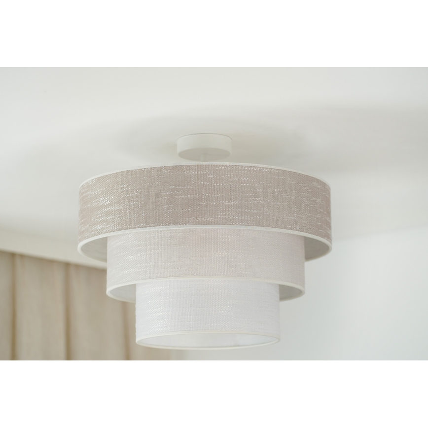 Brilagi - Candeeiro integrado ALASKA LUNETA 1xE27/15W/230V diâmetro 45 cm cinzento/creme