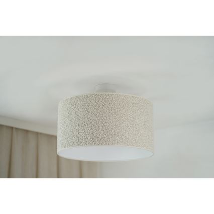 Brilagi - Candeeiro integrado BOUCLE ROLLER 1xE27/15W/230V diâmetro 45 cm creme