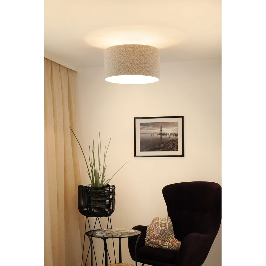 Brilagi - Candeeiro integrado BOUCLE ROLLER 1xE27/15W/230V diâmetro 45 cm creme