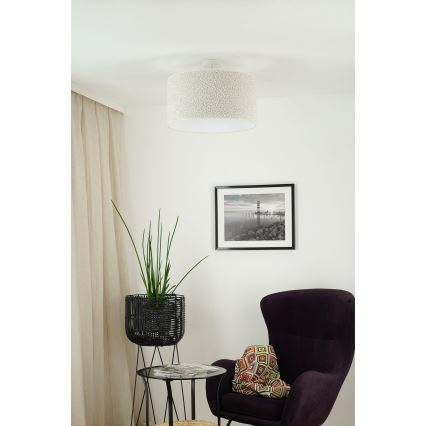 Brilagi - Candeeiro integrado BOUCLE ROLLER 1xE27/15W/230V diâmetro 45 cm creme