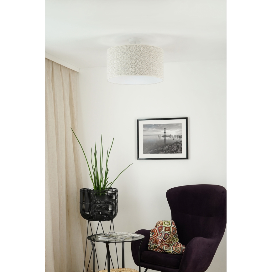 Brilagi - Candeeiro integrado BOUCLE ROLLER 1xE27/15W/230V diâmetro 45 cm creme