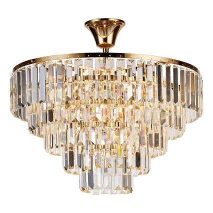 Brilagi - Candeeiro integrado CRYSTAL 5xE14/40W/230V dourado