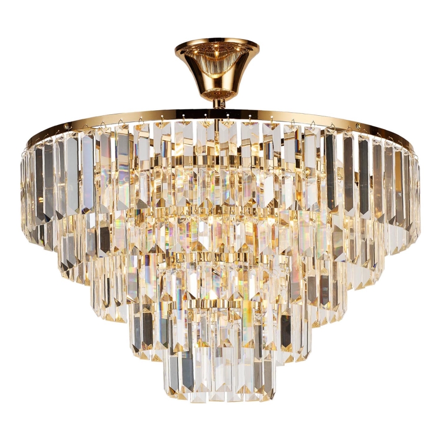 Brilagi - Candeeiro integrado CRYSTAL 5xE14/40W/230V dourado