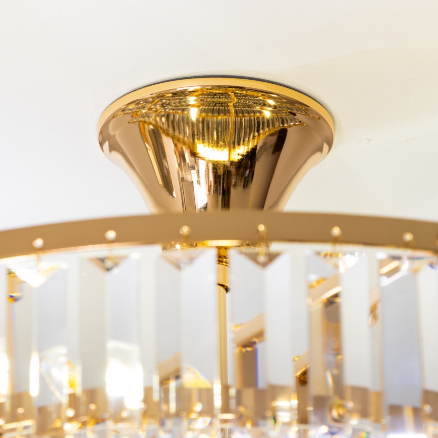 Brilagi - Candeeiro integrado CRYSTAL 5xE14/40W/230V dourado