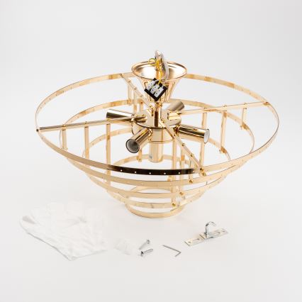 Brilagi - Candeeiro integrado CRYSTAL 5xE14/40W/230V dourado