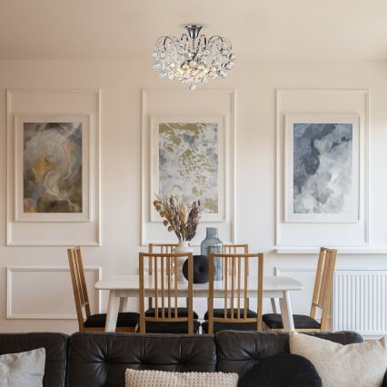 Brilagi - Candeeiro integrado CRYSTAL 6xE14/60W/230V cromado brilhante