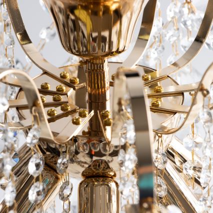 Brilagi - Candeeiro integrado CRYSTAL 6xE14/60W/230V dourado