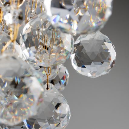 Brilagi - Candeeiro integrado CRYSTAL 6xE14/60W/230V dourado