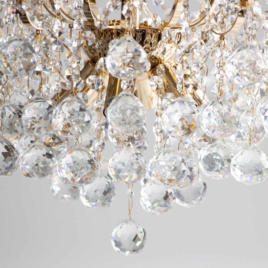 Brilagi - Candeeiro integrado CRYSTAL 6xE14/60W/230V dourado