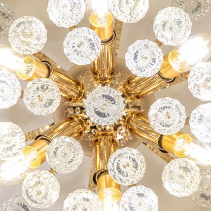 Brilagi - Candeeiro integrado CRYSTAL 6xE14/60W/230V dourado