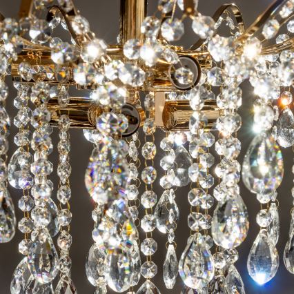 Brilagi - Candeeiro integrado CRYSTAL 6xE14/60W/230V dourado