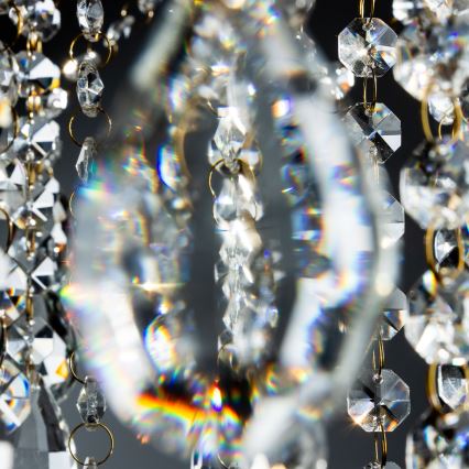 Brilagi - Candeeiro integrado CRYSTAL 6xE14/60W/230V dourado