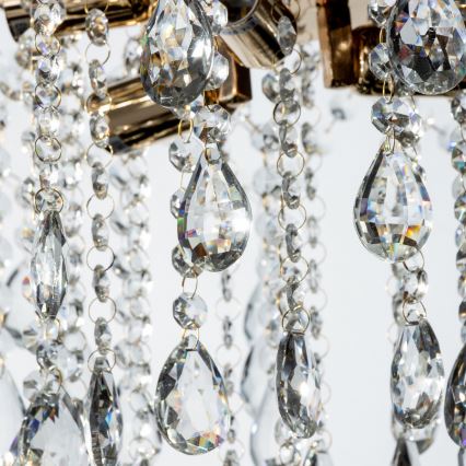 Brilagi - Candeeiro integrado CRYSTAL 6xE14/60W/230V dourado