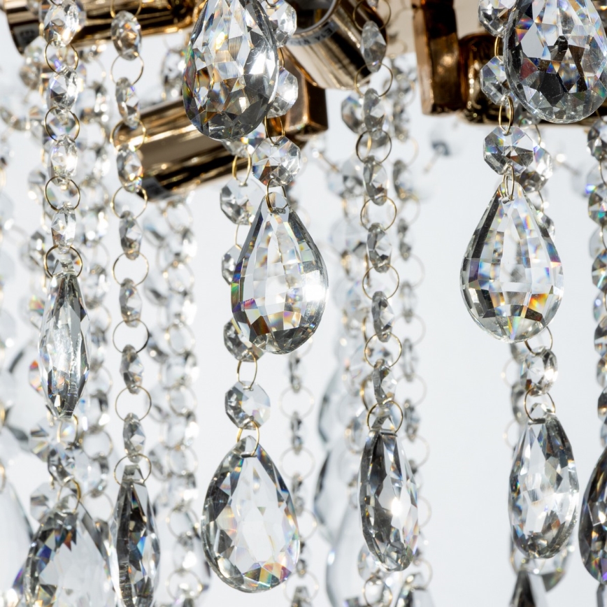 Brilagi - Candeeiro integrado CRYSTAL 6xE14/60W/230V dourado