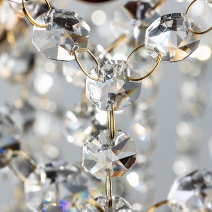 Brilagi - Candeeiro integrado CRYSTAL 6xE14/60W/230V dourado