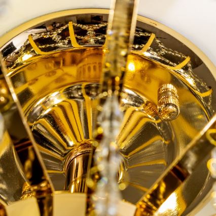 Brilagi - Candeeiro integrado CRYSTAL 6xE14/60W/230V dourado