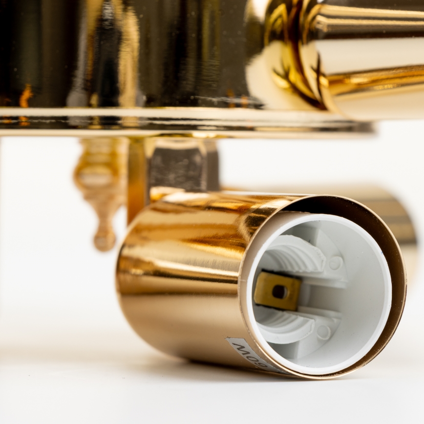 Brilagi - Candeeiro integrado CRYSTAL 6xE14/60W/230V dourado