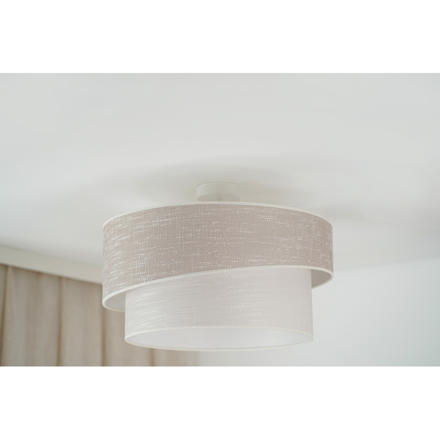 Brilagi - Candeeiro integrado DOVER SHINE 1xE27/15W/230V diâmetro 50 cm cinzento/creme