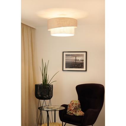 Brilagi - Candeeiro integrado DOVER SHINE 1xE27/15W/230V diâmetro 50 cm cinzento/creme