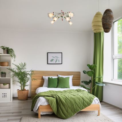 Brilagi - Candeeiro integrado FLORA 6xE14/60W/230V