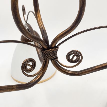 Brilagi - Candeeiro  integrado LED ANTICO 3xE27/60W/230V bronze pátina