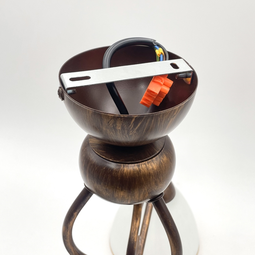 Brilagi - Candeeiro  integrado LED ANTICO 3xE27/60W/230V bronze pátina