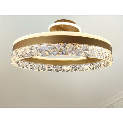 Brilagi - Candeeiro integrado LED com regulação LED/86W/230V 3000-6500K dourado + comando