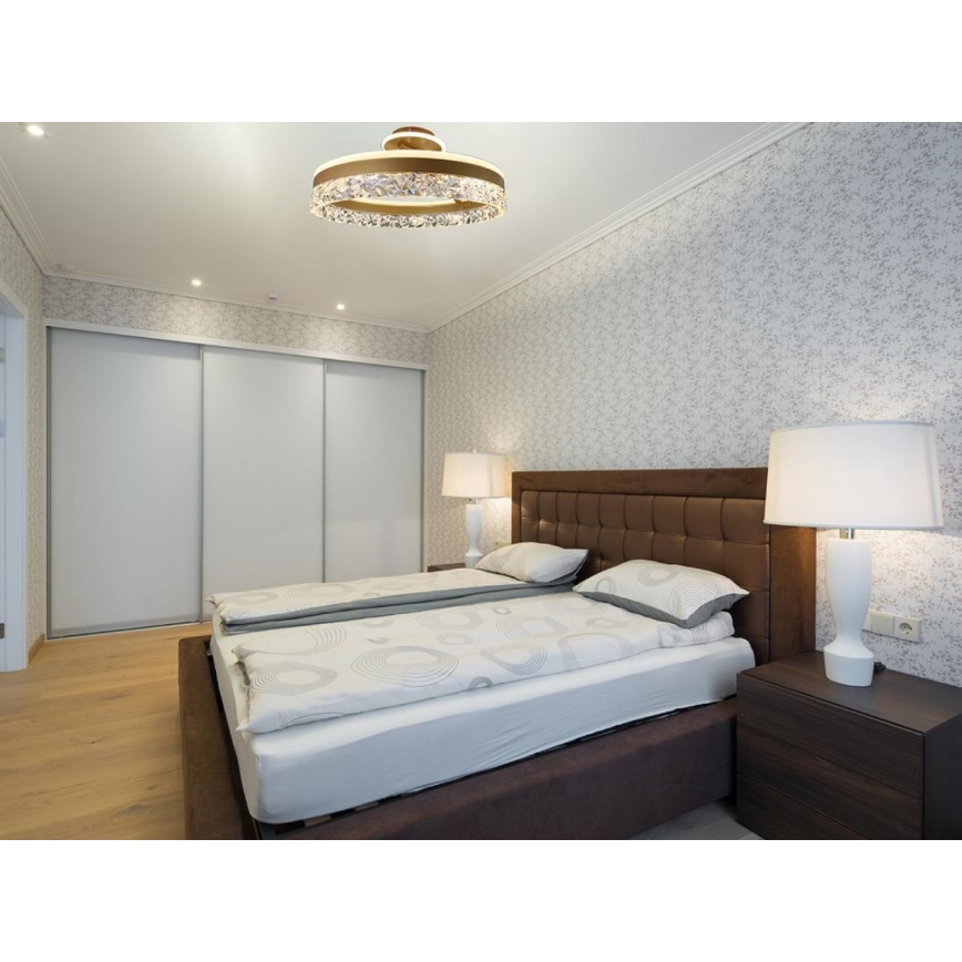 Brilagi - Candeeiro integrado LED com regulação LED/86W/230V 3000-6500K dourado + comando