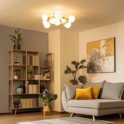 Brilagi - Candeeiro  integrado LED MILLA 10xG9/3W/230V dourado/branco