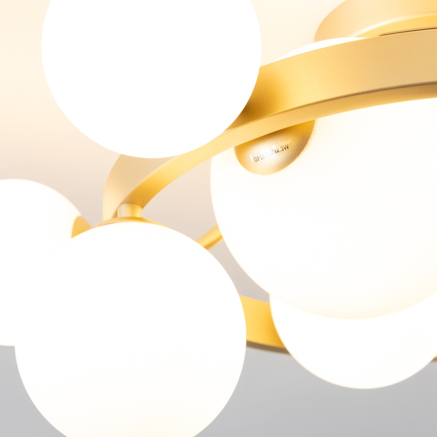 Brilagi - Candeeiro  integrado LED MILLA 10xG9/3W/230V dourado/branco