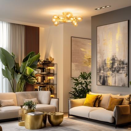 Brilagi - Candeeiro  integrado LED MILLA 10xG9/3W/230V dourado