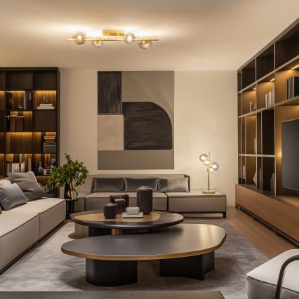 Brilagi - Candeeiro  integrado LED MILLA 4xG9/3W/230V dourado/fumado