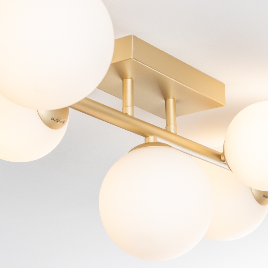 Brilagi - Candeeiro  integrado LED MILLA 7xG9/3W/230V dourado/branco