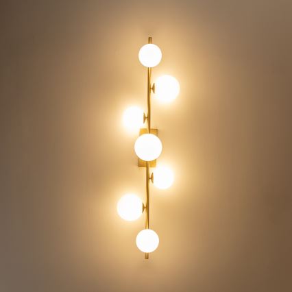 Brilagi - Candeeiro  integrado LED MILLA 7xG9/3W/230V dourado/branco