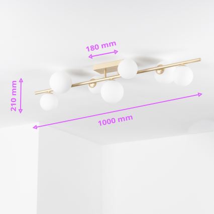 Brilagi - Candeeiro  integrado LED MILLA 7xG9/3W/230V dourado/branco