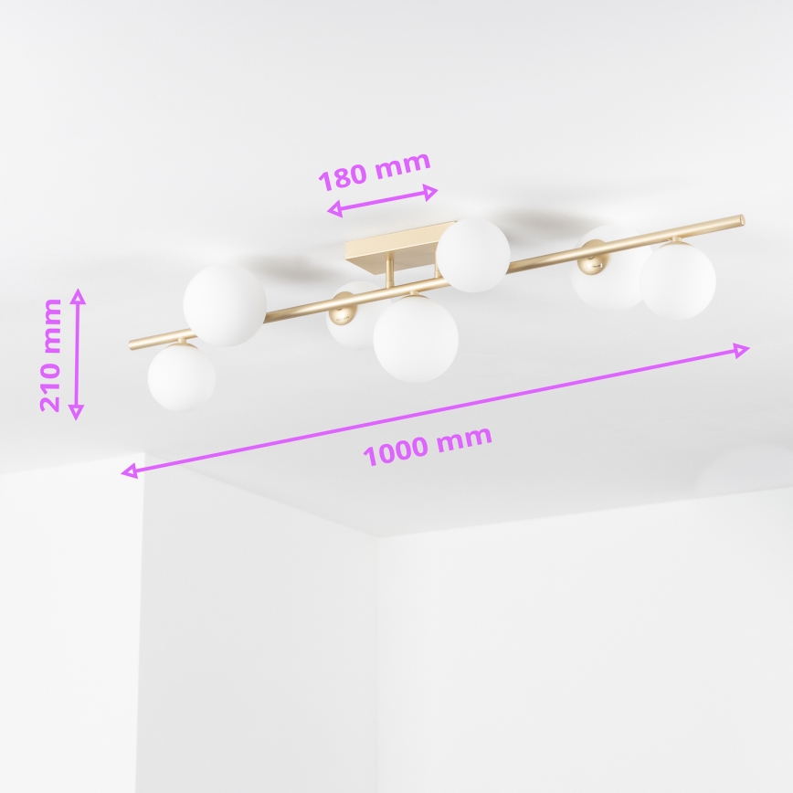 Brilagi - Candeeiro  integrado LED MILLA 7xG9/3W/230V dourado/branco