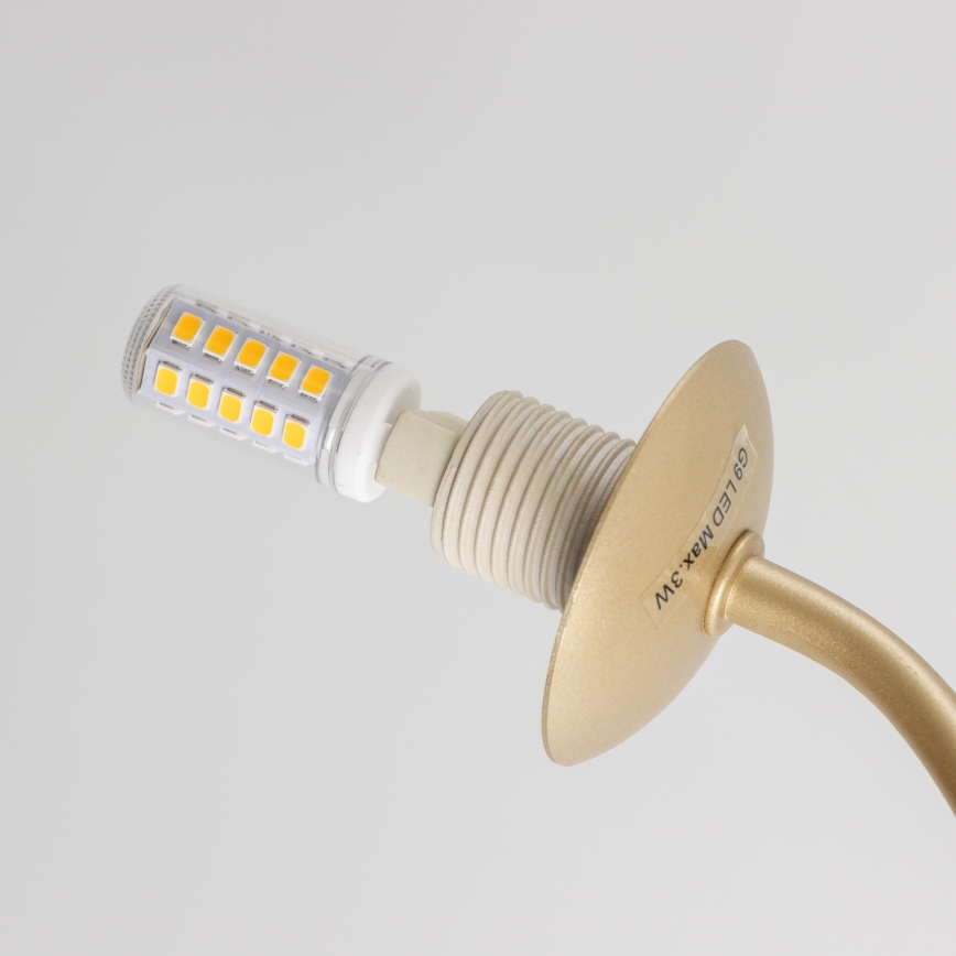Brilagi - Candeeiro  integrado LED MISTEL 15xG9/3W/230V dourado/branco