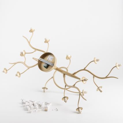 Brilagi - Candeeiro  integrado LED MISTEL 15xG9/3W/230V dourado