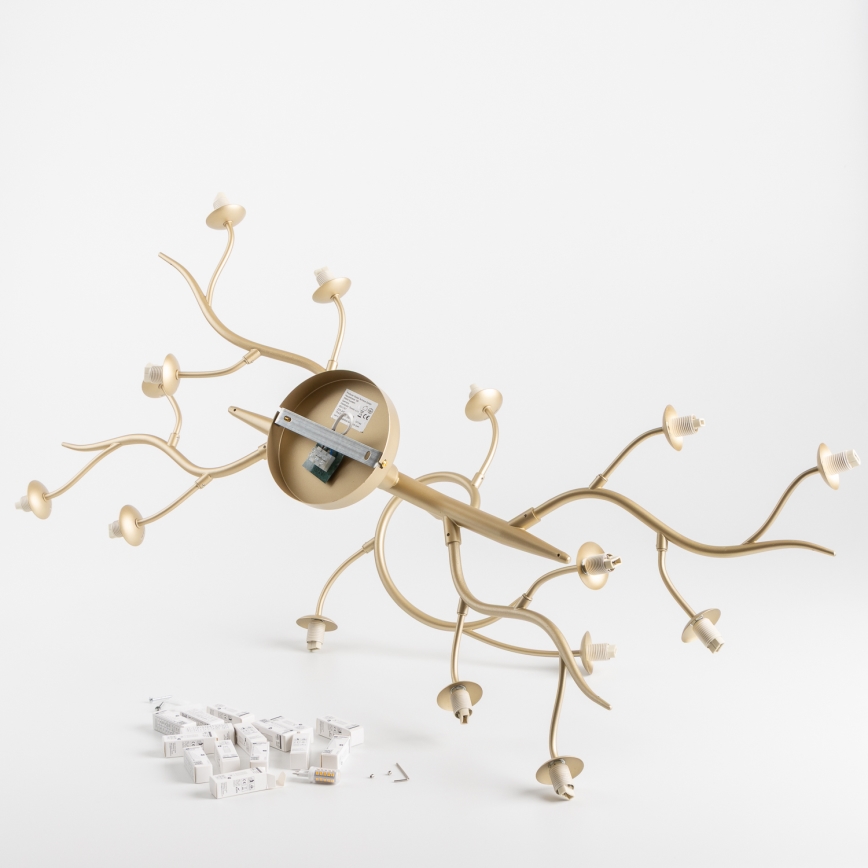 Brilagi - Candeeiro  integrado LED MISTEL 15xG9/3W/230V dourado