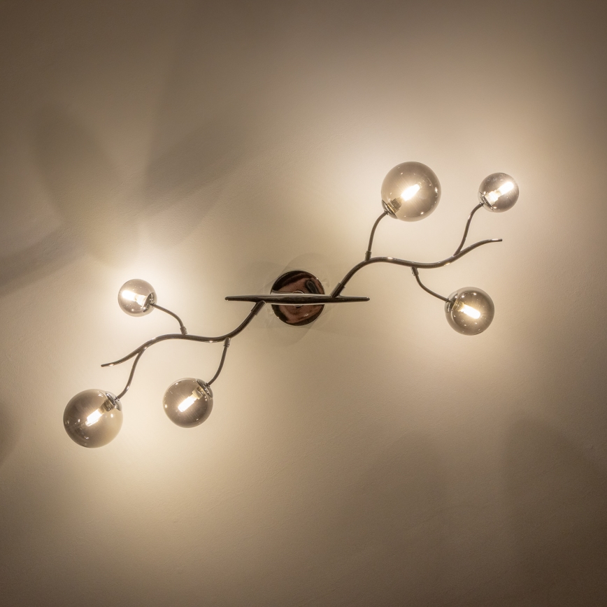 Brilagi - Candeeiro  integrado LED MISTEL 6xG9/3W/230V cromado brilhante/fumado