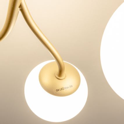 Brilagi - Candeeiro  integrado LED MISTEL 6xG9/3W/230V dourado/branco